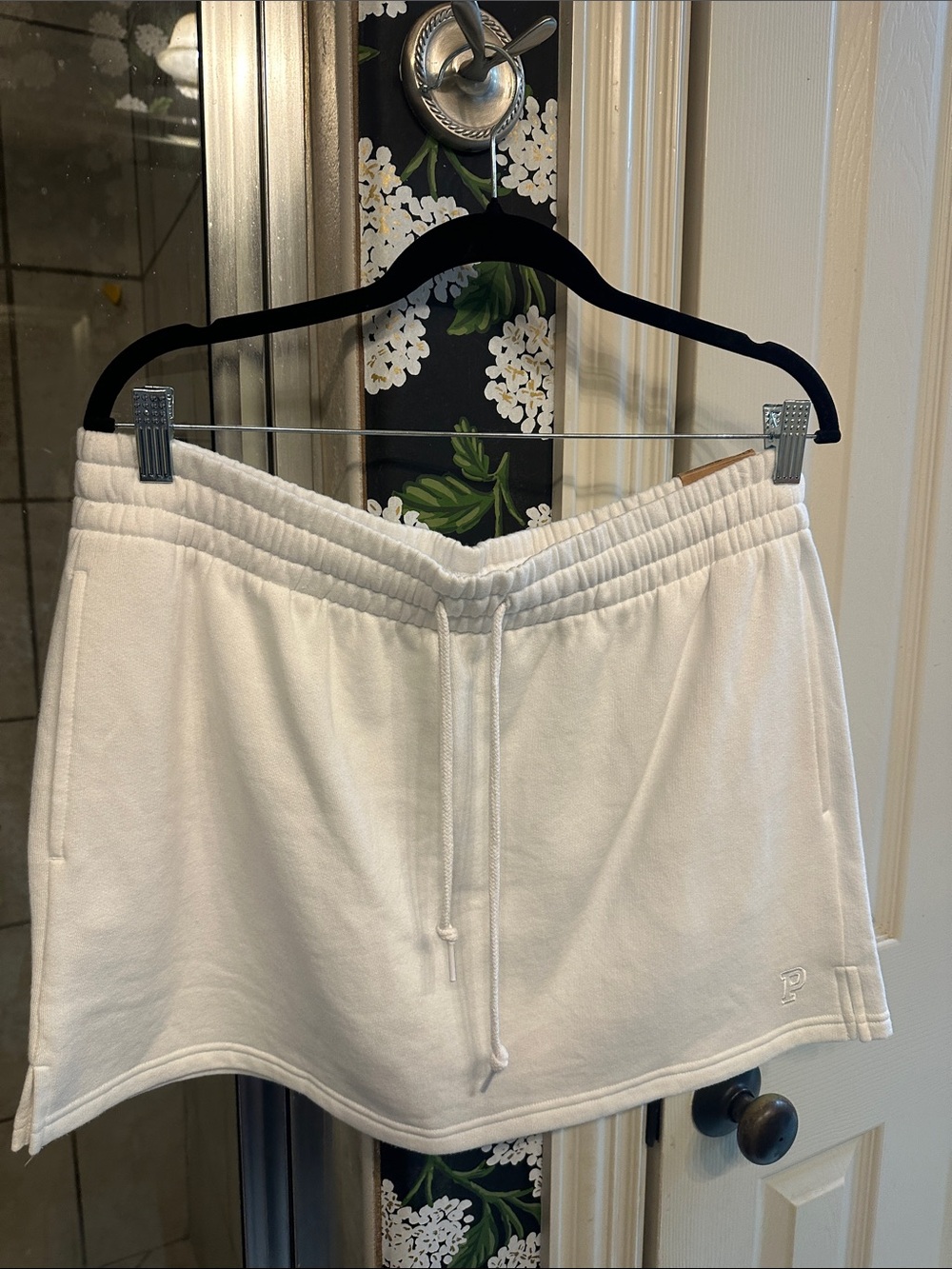 Women's White Drawstring Skirt